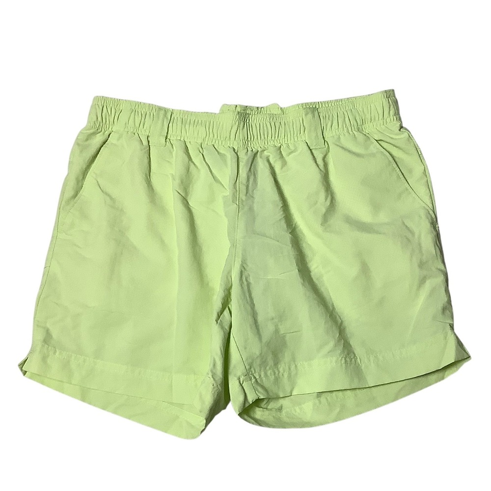 Columbia PFG Shorts Lime Green Nylon Fishing Hiking FL0188